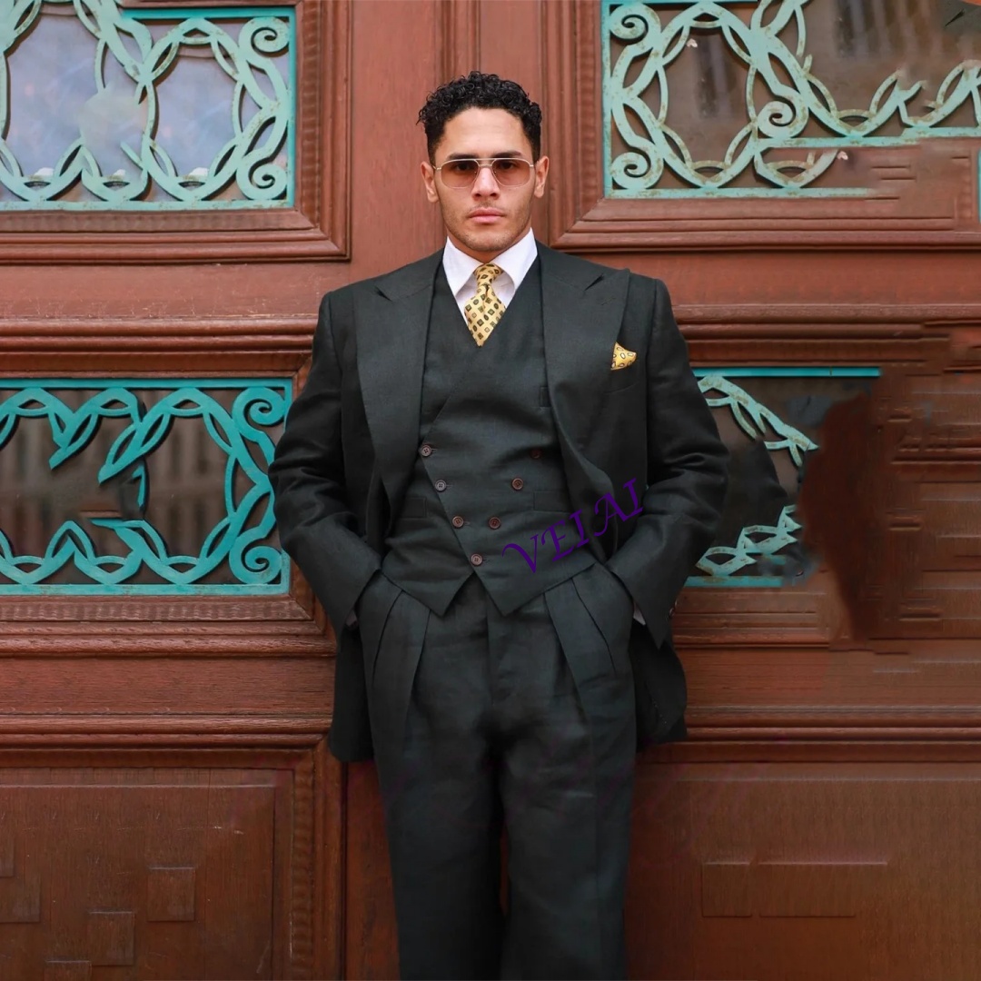 Men'S Formal Wear Waistcoat - بدلة توكسيدو سوداء مخصصة بقصة ضيقة