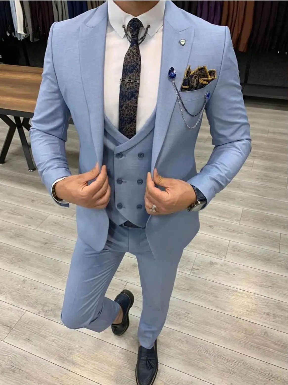 Men Formal Wear Vest - 2025 جديد وصول 3 قطع الرجال