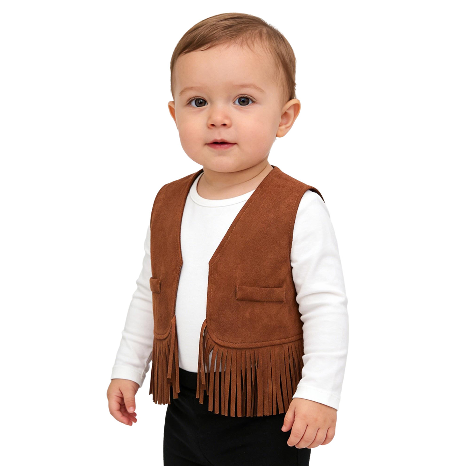 Men Formal Wear Vest - سترة كاوبوي من الجلد المدبوغ للأولاد