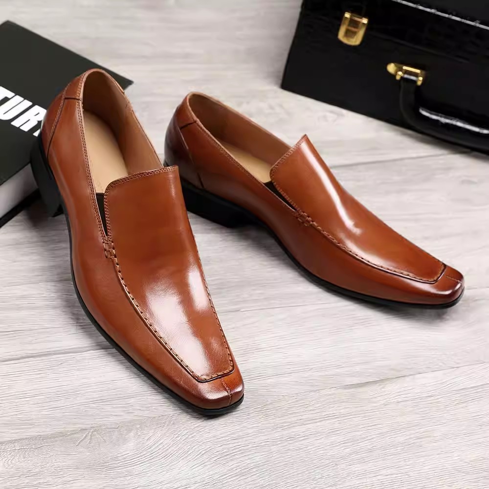 Men'S Formal Style - أحذية جلدية مدببة على الطراز الياباني