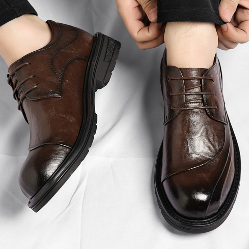 Men Formal Wear Fashion - أحذية رسمية من الجلد الطبيعي المصقول