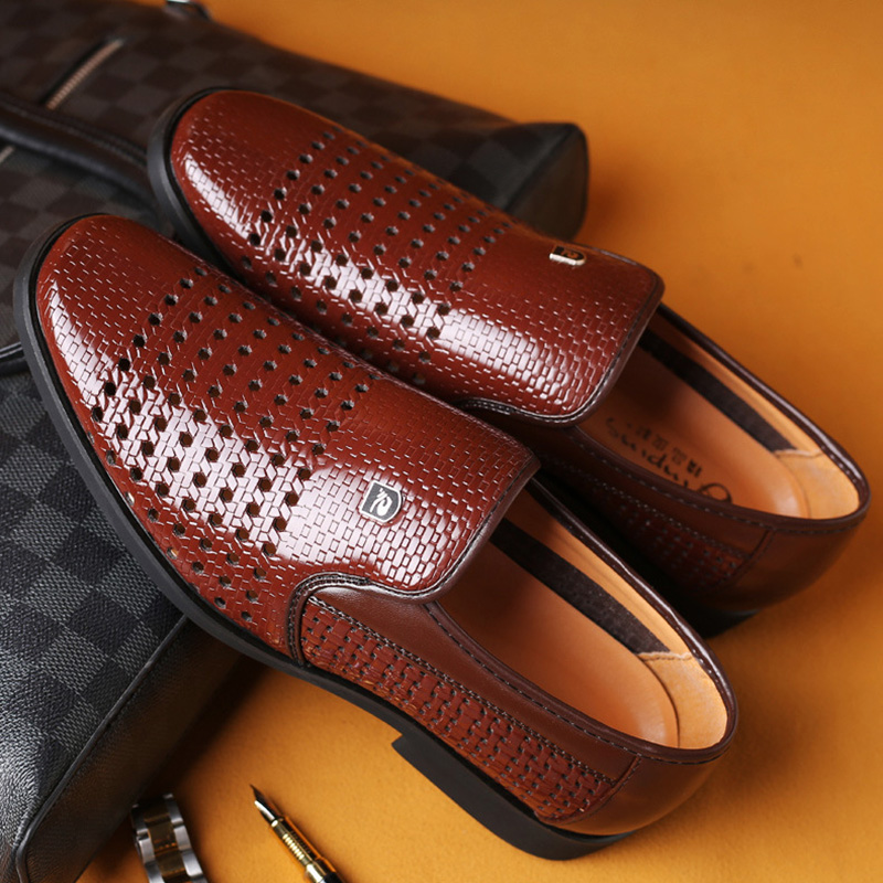 Formal Men Office Wear Sandals - صيف جديد الأحذية الجلدية الرجال الأعمال