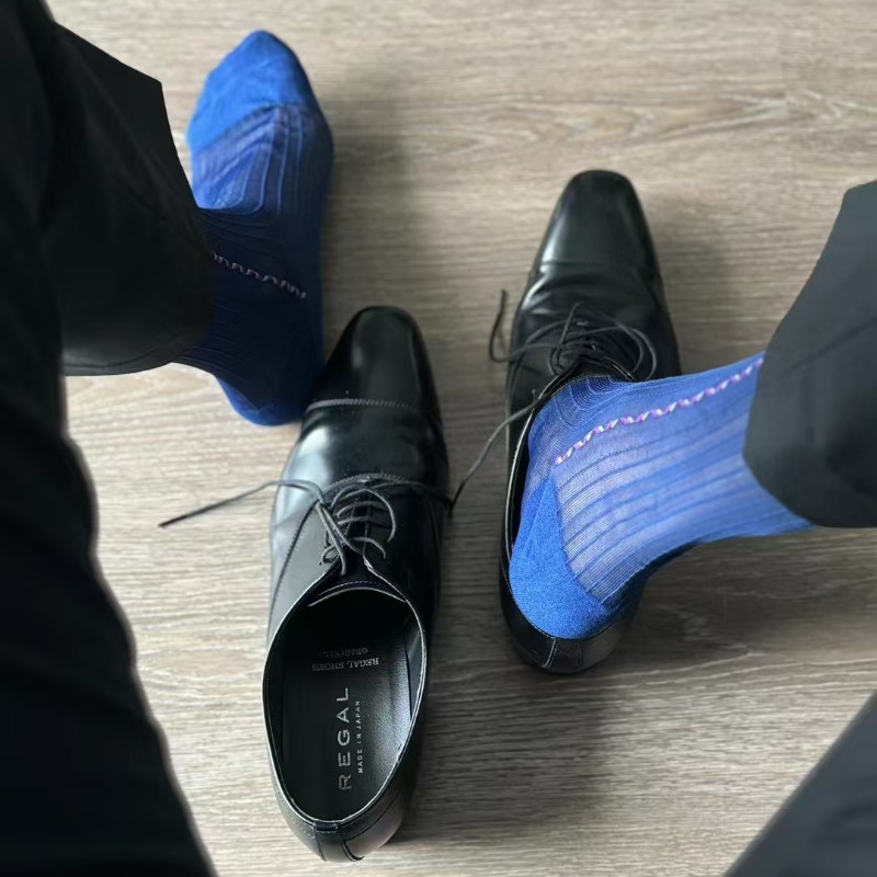 Men Formal Wear Blue - جوارب رجالية رسمية زرقاء وسوداء، جوارب