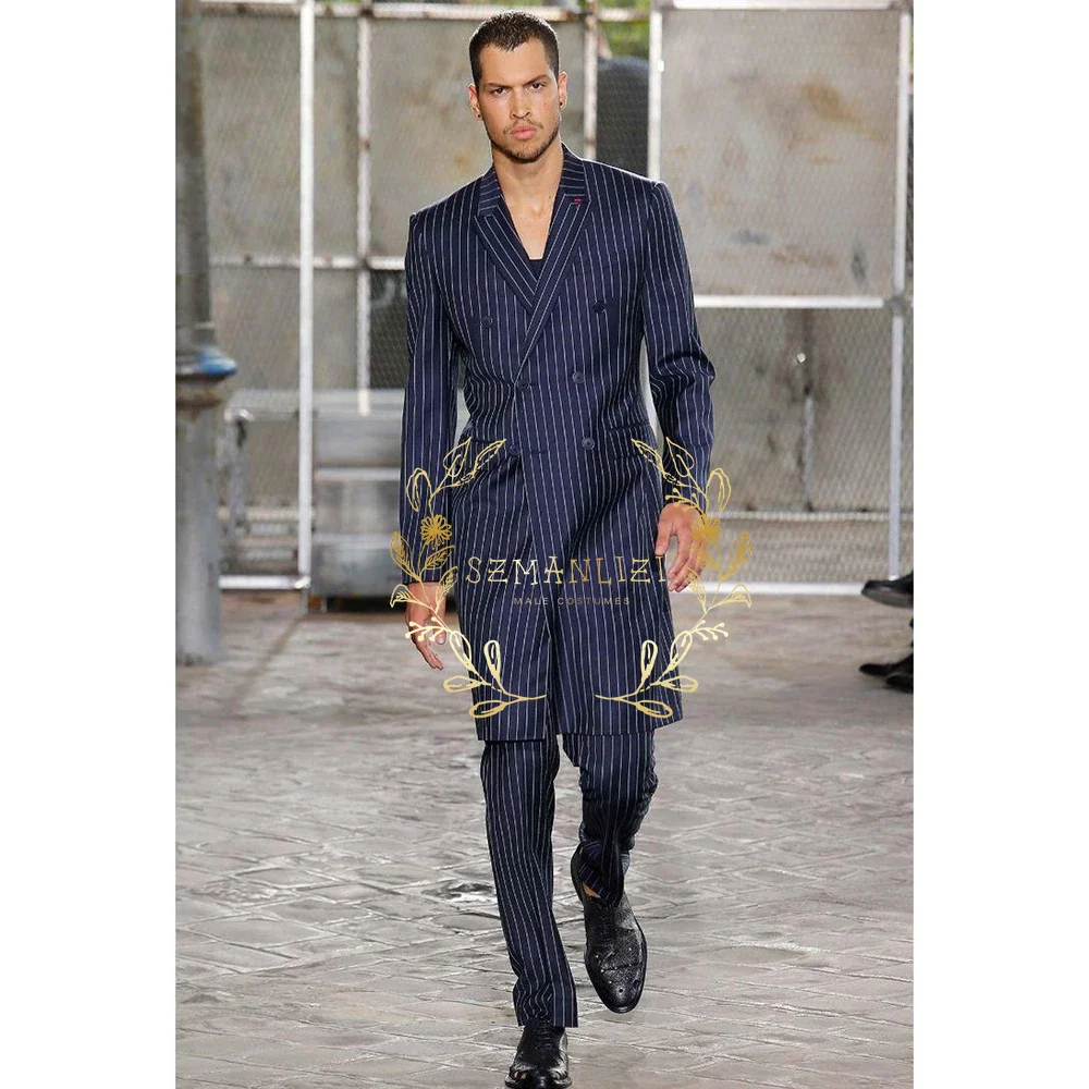Men Formal Wear Blue - بدلة رسمية للرجال من قطعتين باللون