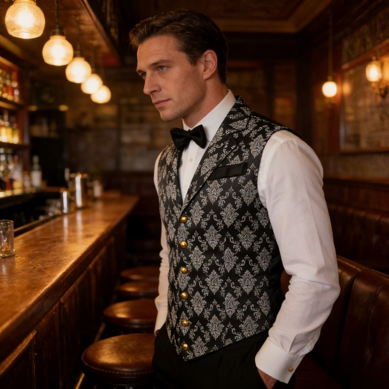سترة رجالية أنيقة بقصة ضيقة عل - مراجعة Men'S Formal Wear Waistcoat وسعره