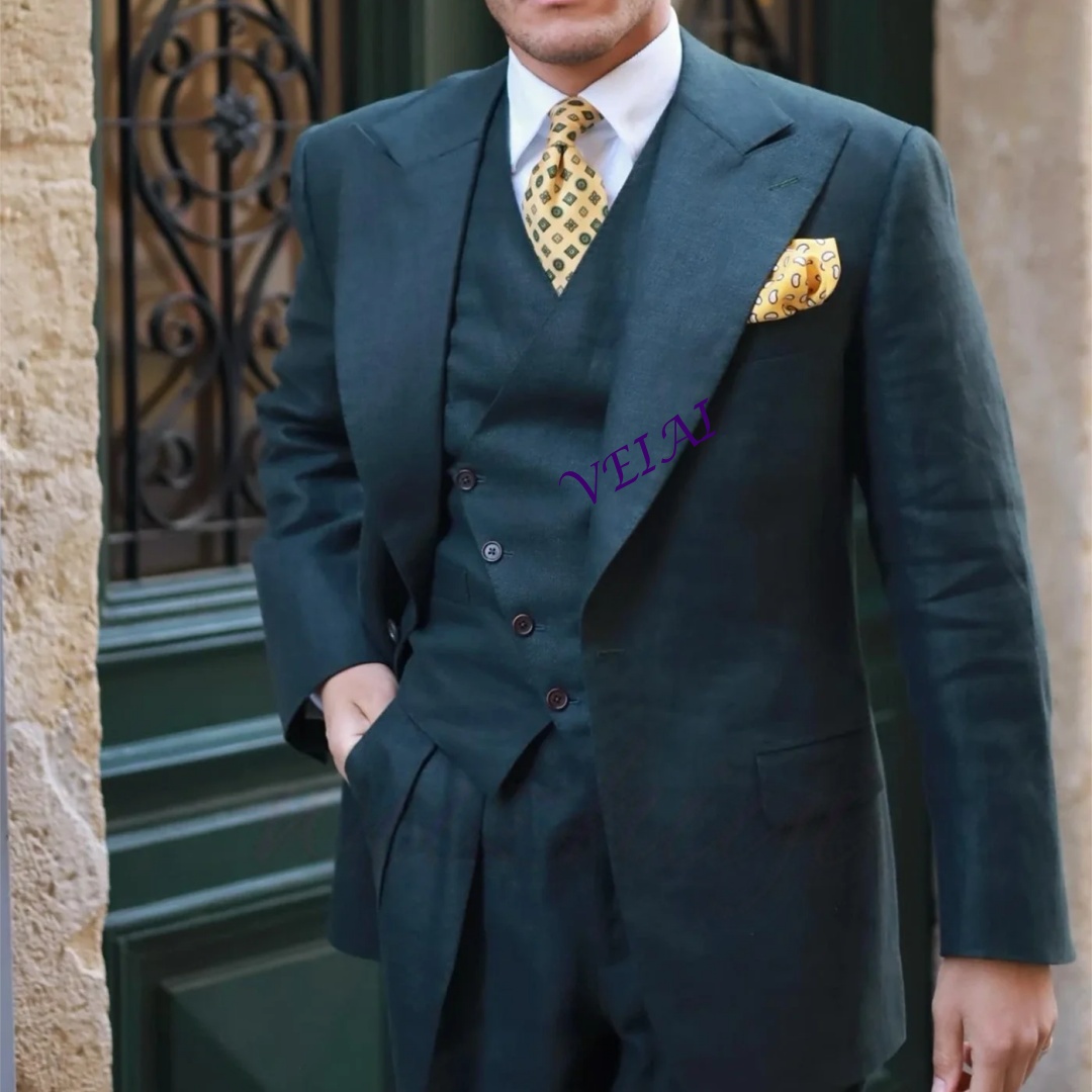 بدلة توكسيدو سوداء مخصصة بقصة  - مراجعة Men'S Formal Wear Waistcoat وسعره