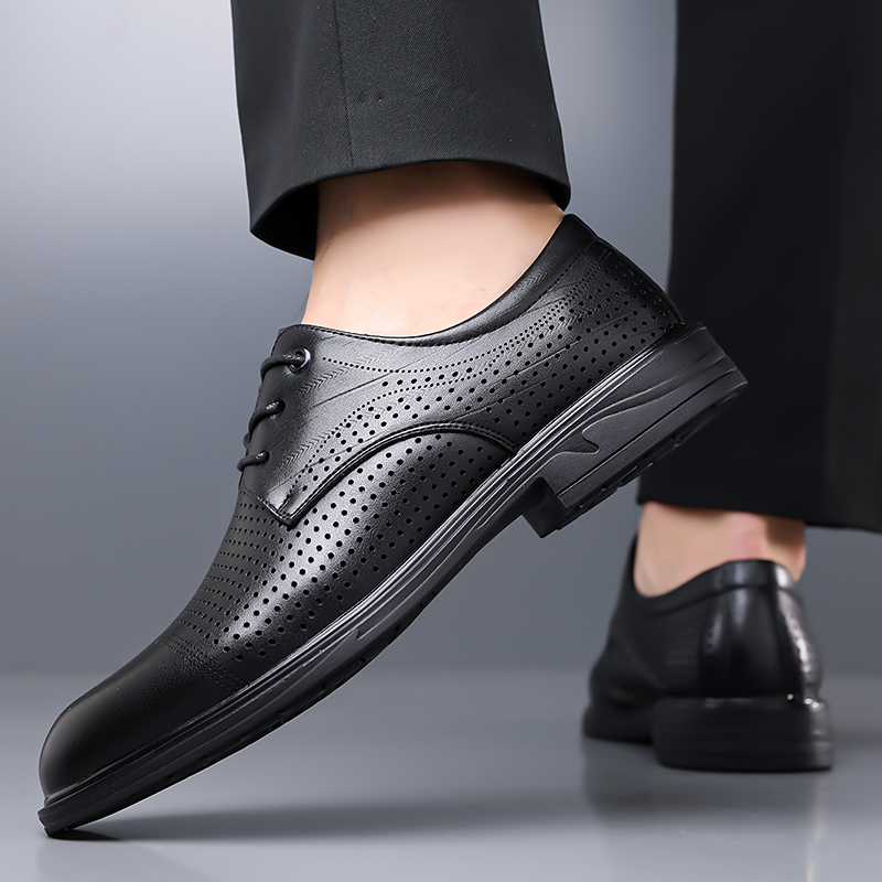 أحذية جلدية صيفية جديدة للرجال - مراجعة Formal Men Office Wear Sandals وسعره