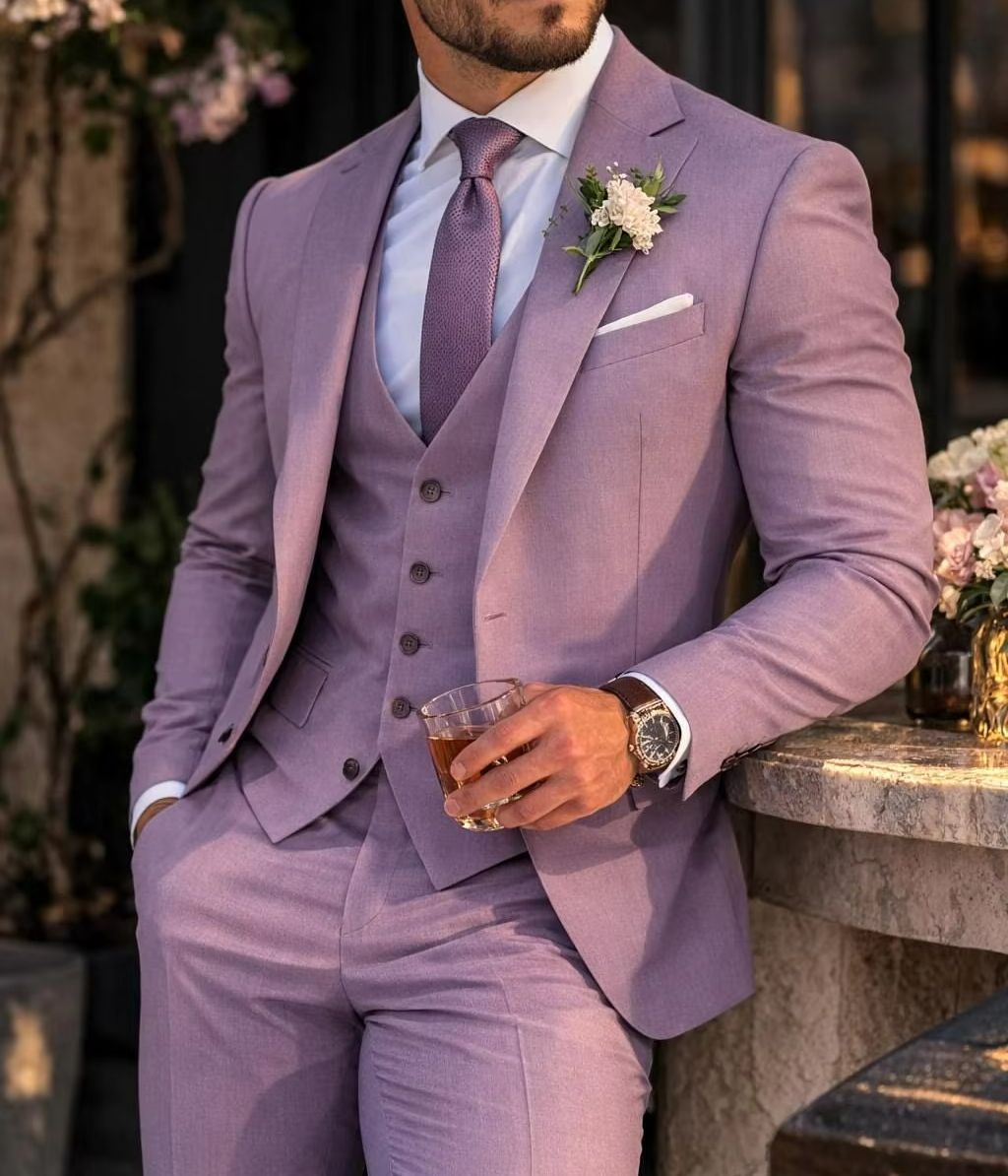 بدلة رجالية ثلاثية القطع بلون  - مراجعة Men'S Formal Wear Waistcoat وسعره