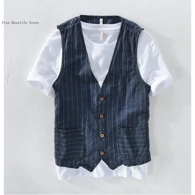 سترة كتان بريطانية غير رسمية ل - مراجعة Men Formal Wear Vest وسعره