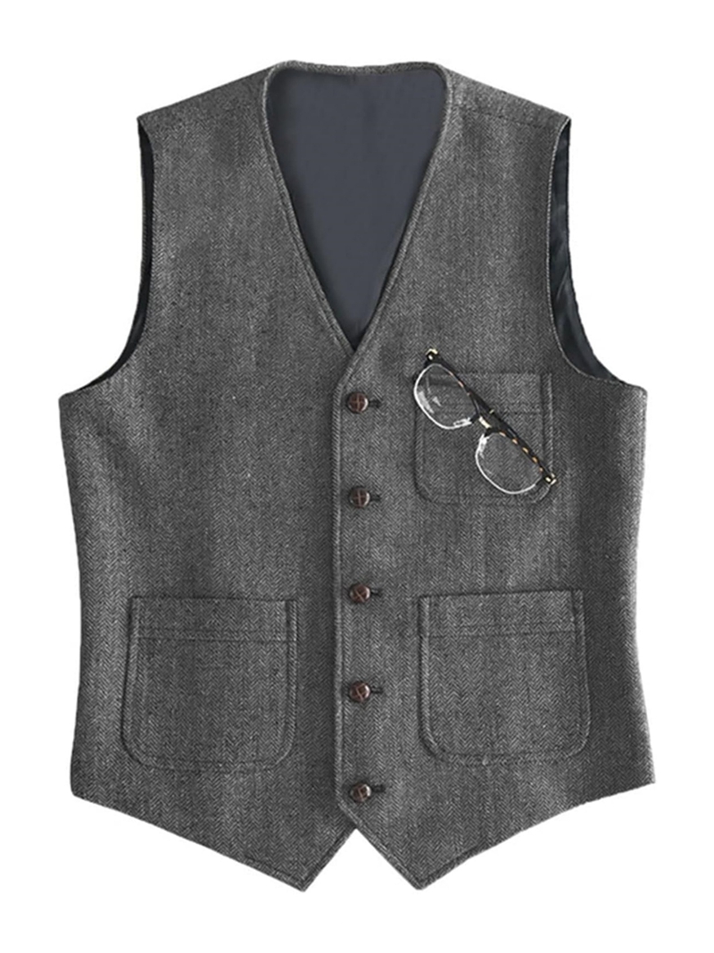 بدلة رجالية رسمية بياقة على شك - مراجعة Formal Vest Waistcoat وسعره