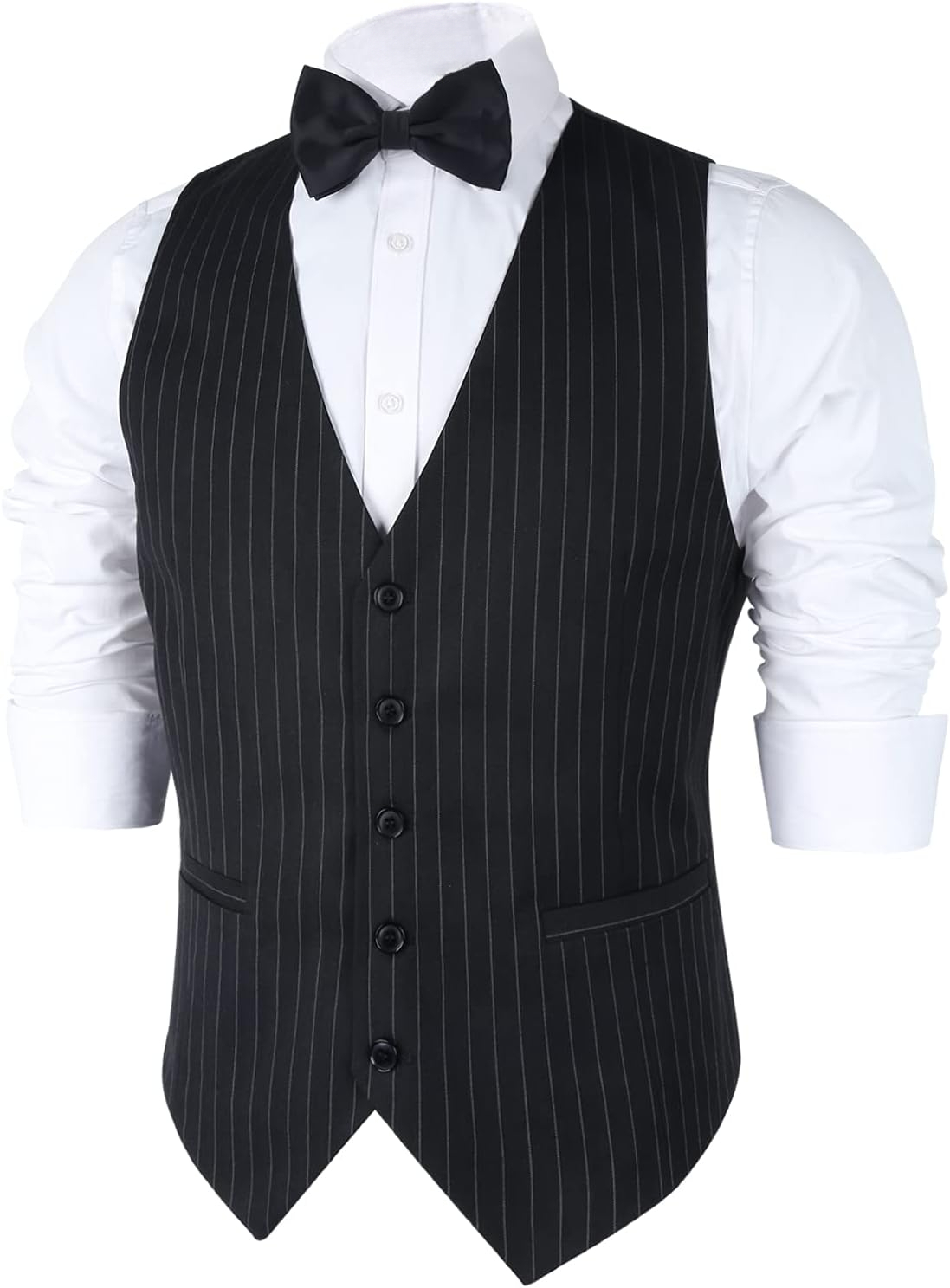 صدرية بدلة رجالية رسمية مخططة  - مراجعة Men'S Formal Wear Waistcoat وسعره