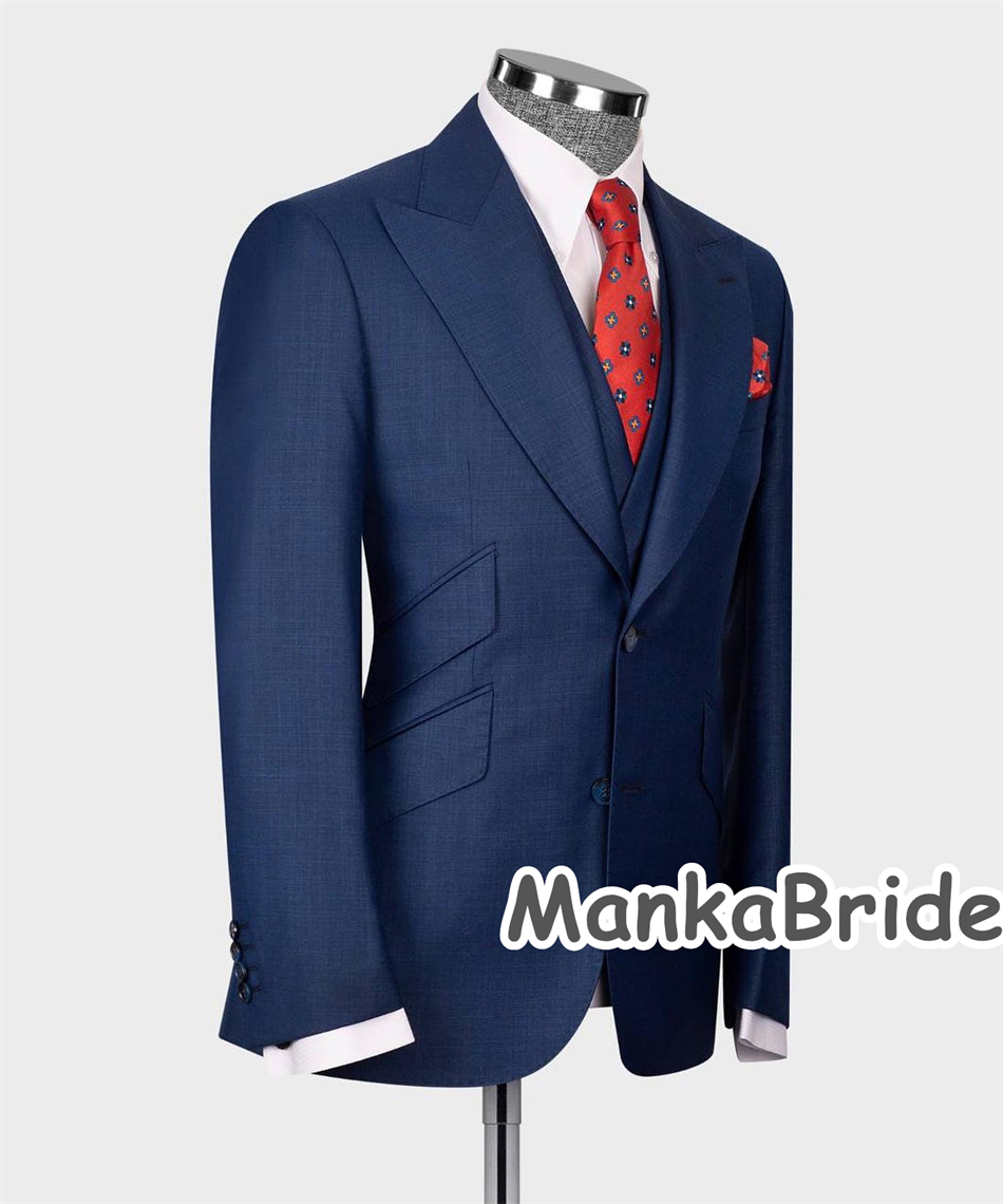 أنيقة الأزرق الداكن الكلاسيكية - مراجعة Men Formal Wear Blue وسعره