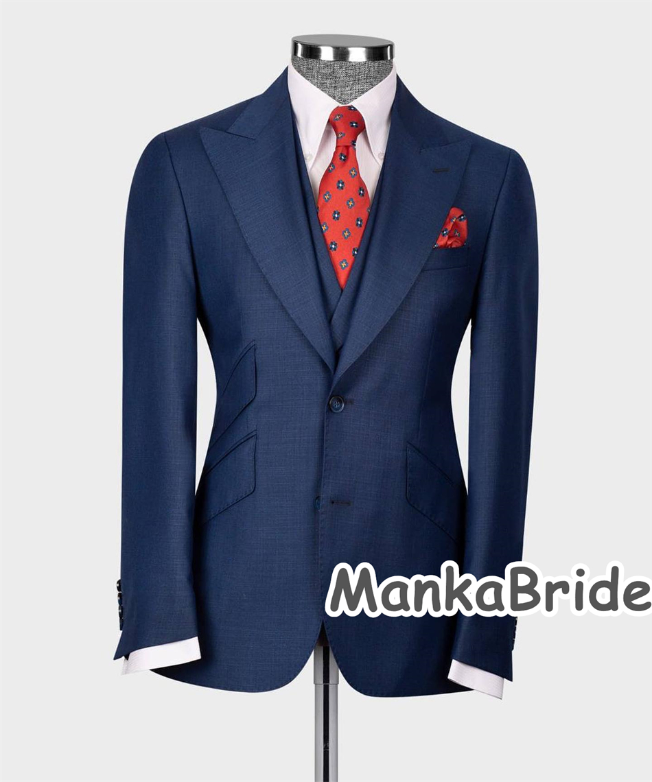 أنيقة الأزرق الداكن الكلاسيكية - مراجعة Men Formal Wear Blue وسعره