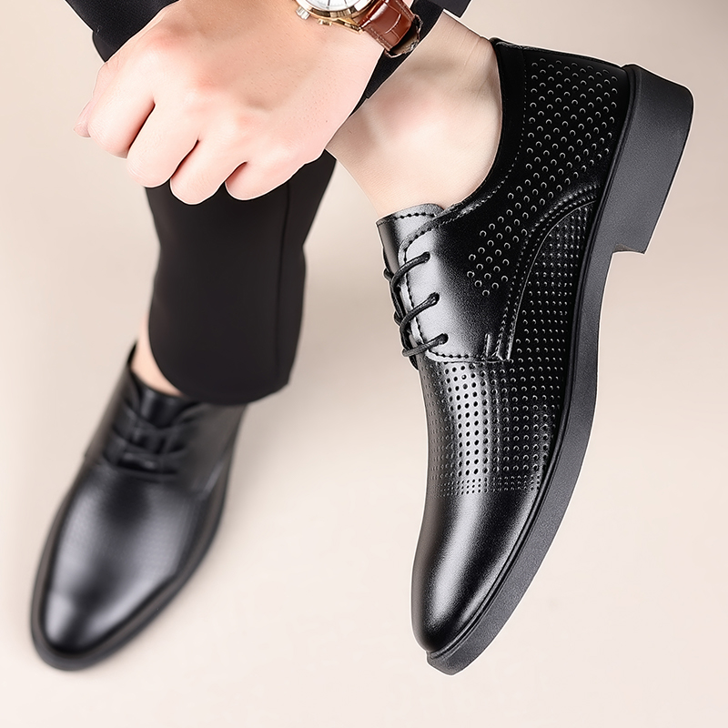 أحذية جلدية صيفية جديدة للرجال - مراجعة Formal Men Office Wear Sandals وسعره
