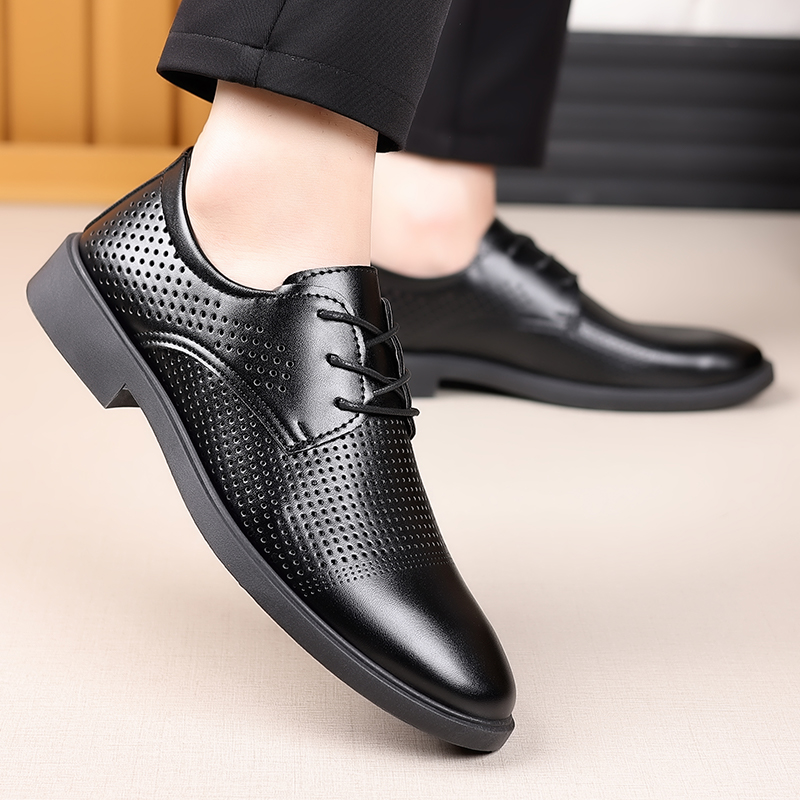 أحذية جلدية صيفية جديدة للرجال - مراجعة Formal Men Office Wear Sandals وسعره