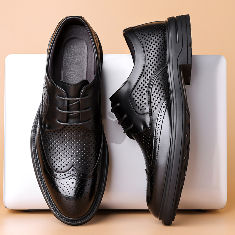 أحذية جلدية صيفية جديدة للرجال - مراجعة Formal Men Office Wear Sandals وسعره