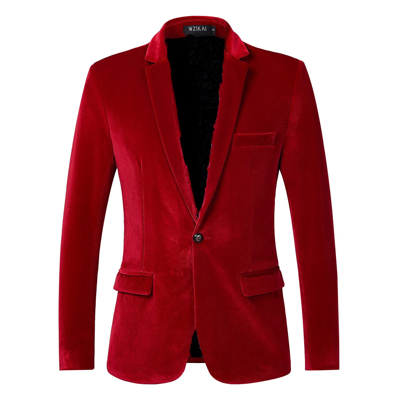 سترة رجالية مخملية ضيقة للشباب - مراجعة Men Formal Wear Blue وسعره