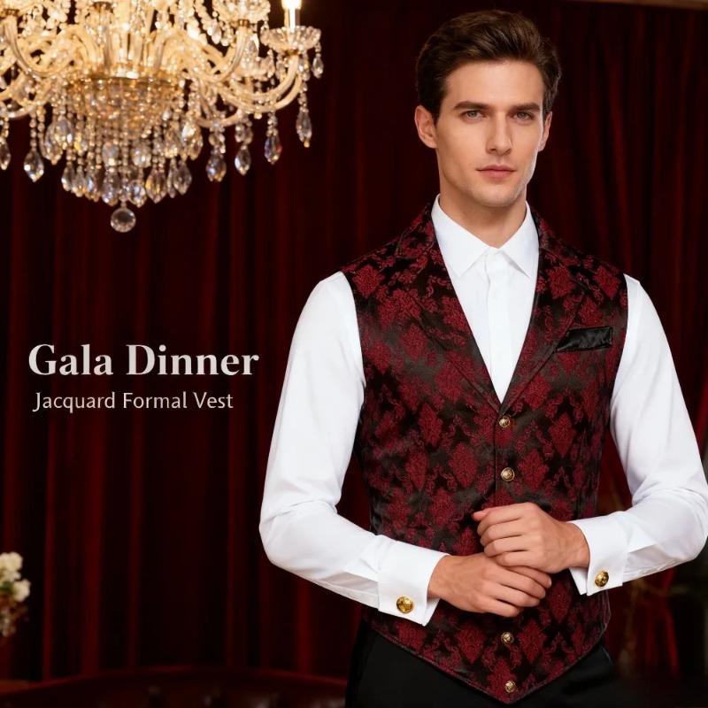 صدرية رجالية بريطانية عصرية بق - مراجعة Men'S Formal Wear Waistcoat وسعره