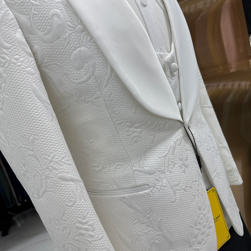 بدلة زفاف رجالية بيضاء من 3 قط - مراجعة Men Formal Wear Vest وسعره