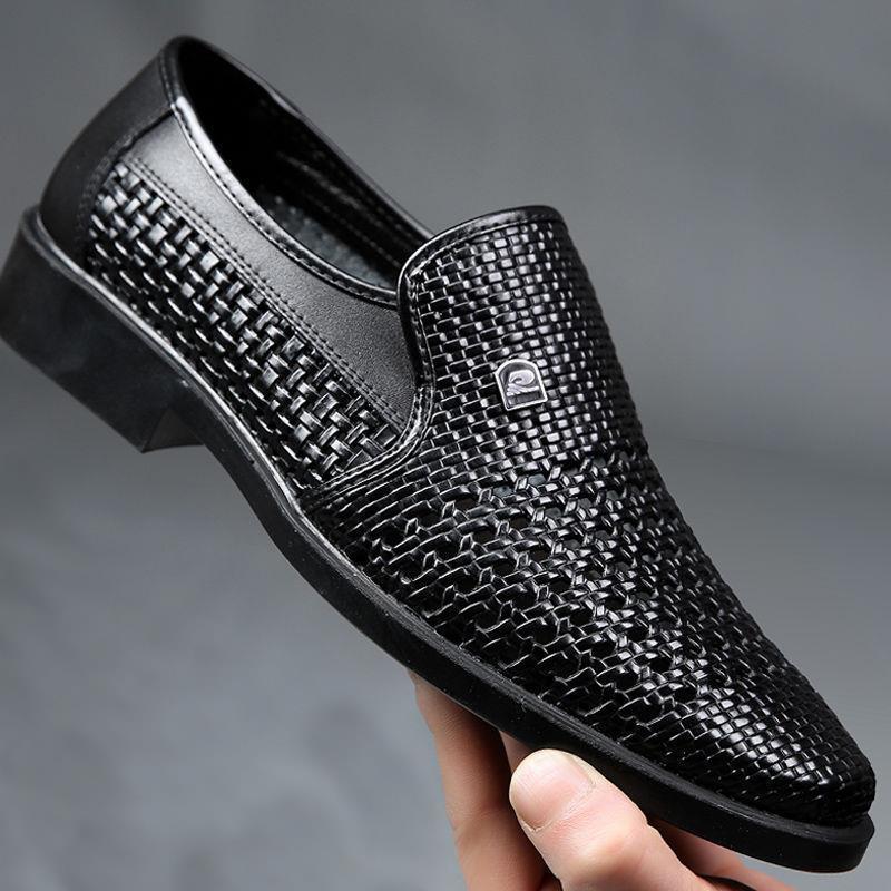 صيف جديد الأحذية الجلدية الرجا - مراجعة Formal Men Office Wear Sandals وسعره