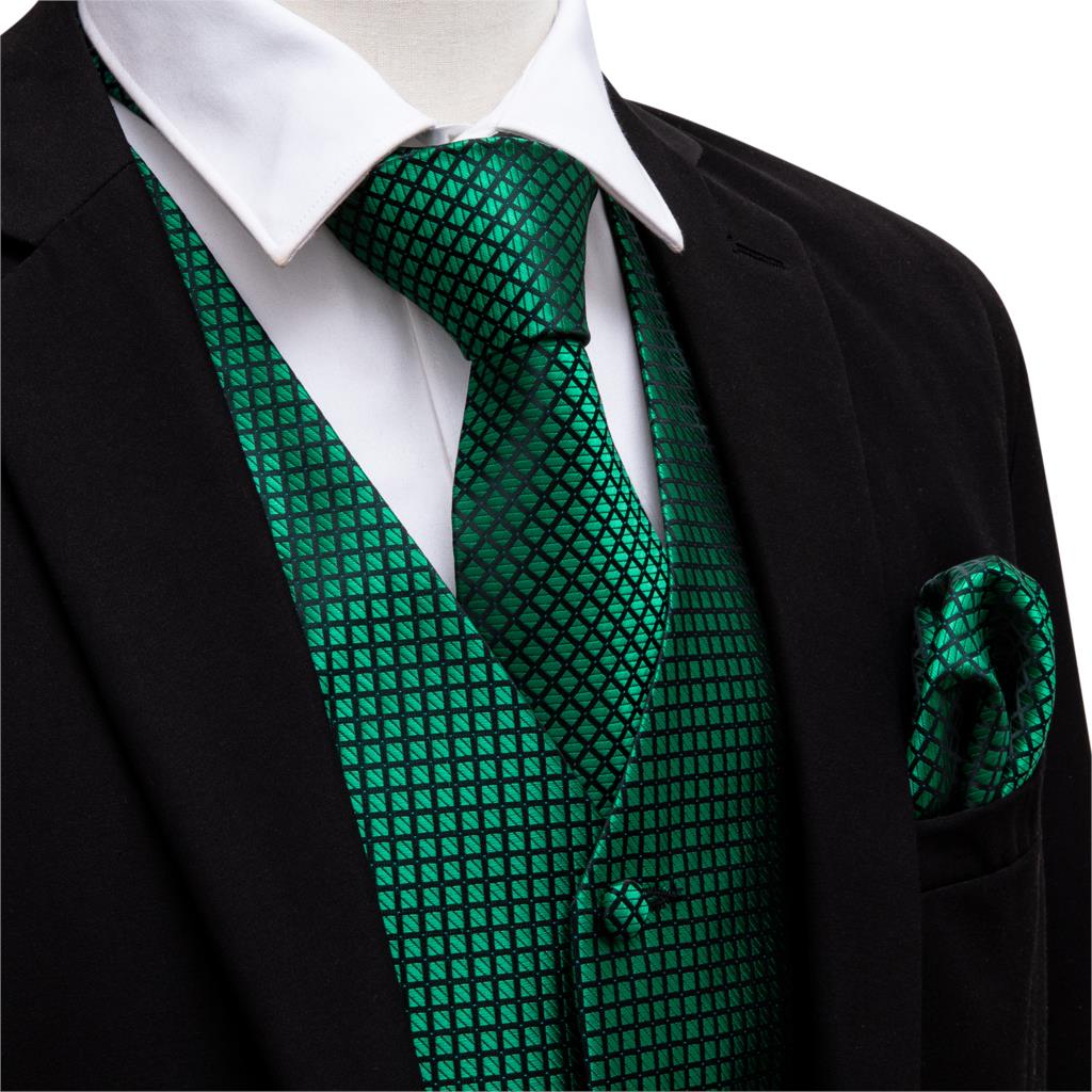الأخضر دعوى سترة الرجال بيزلي  - مراجعة Formal Vest Waistcoat وسعره