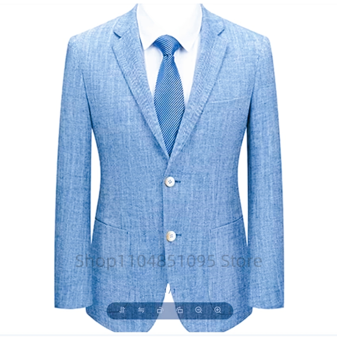 سترة بدلة رجالية ضيقة من الكتا - مراجعة Men Formal Wear Blue وسعره