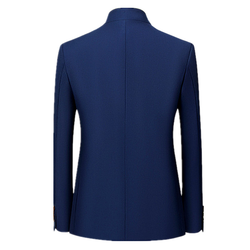 سترة رجالية طويلة الأكمام بالط - مراجعة Men Formal Wear Blue وسعره