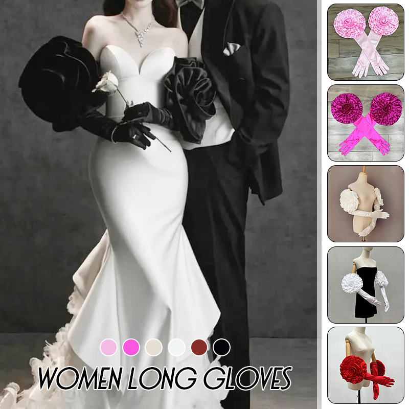 ثلاثية الأبعاد زهرة كبيرة قفاز - مراجعة Formal Wear Gloves Men وسعره