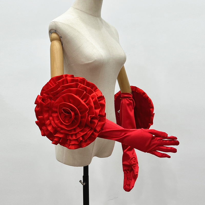 ثلاثية الأبعاد زهرة كبيرة قفاز - مراجعة Formal Wear Gloves Men وسعره