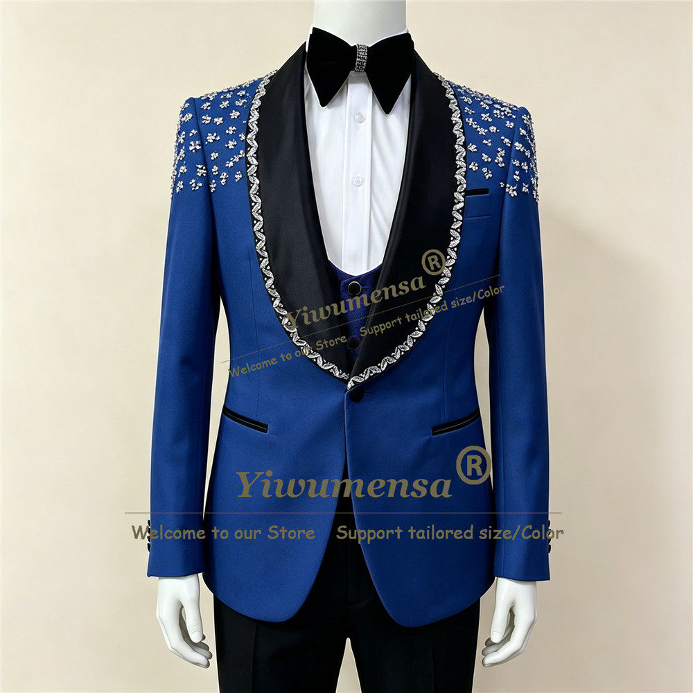بدلة رجالية فاخرة مزينة بالخرز - مراجعة Men Formal Wear Vest وسعره