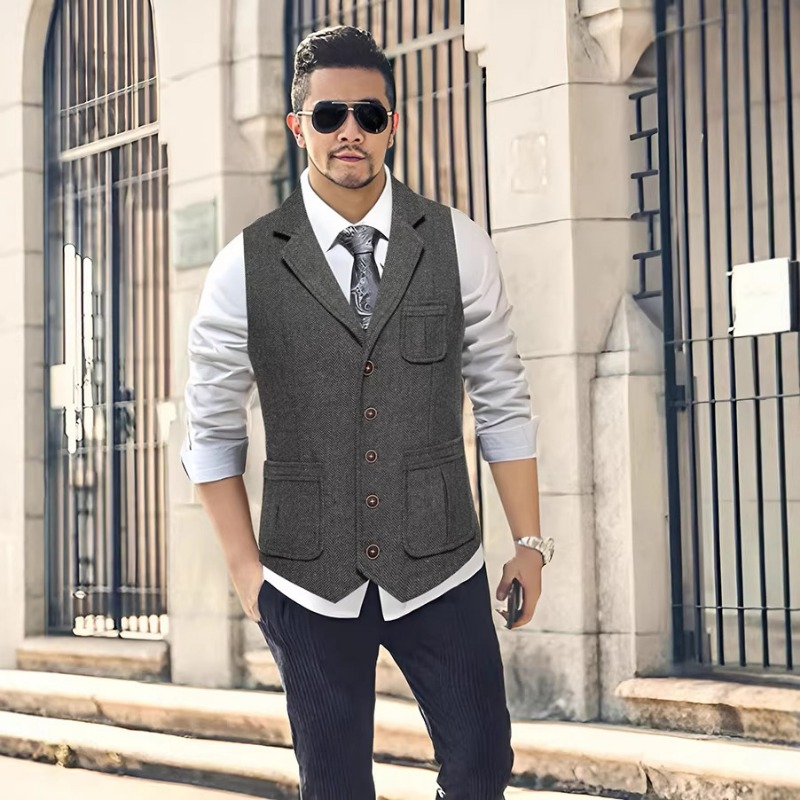 صدرية بدلة رجالية من التويد بن - مراجعة Men'S Formal Wear Waistcoat وسعره