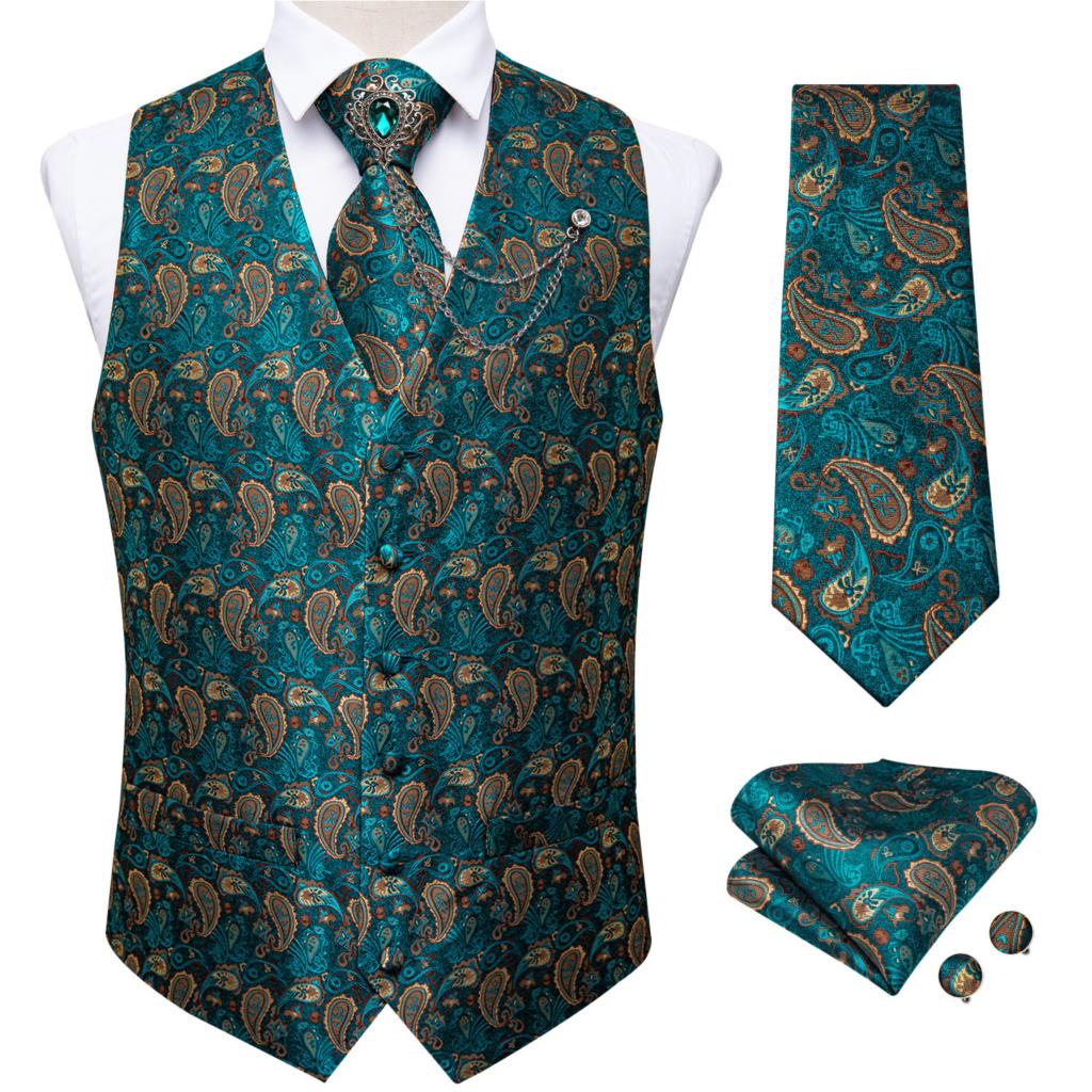 طقم جديد من سترة وصدرية وربطة  - مراجعة Formal Vest Waistcoat وسعره