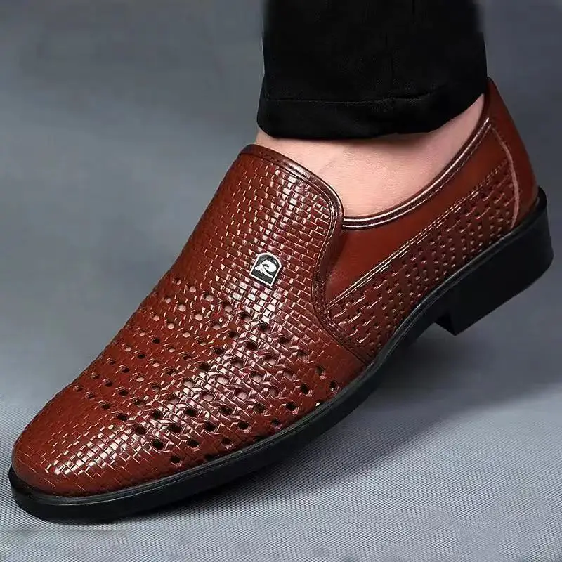 صيف جديد أحذية من الجلد رجال ا - مراجعة Formal Men Office Wear Sandals وسعره