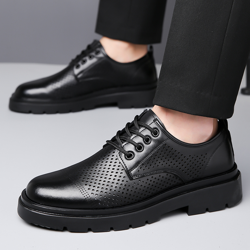 أحذية جلدية صيفية جديدة للرجال - مراجعة Formal Men Office Wear Sandals وسعره