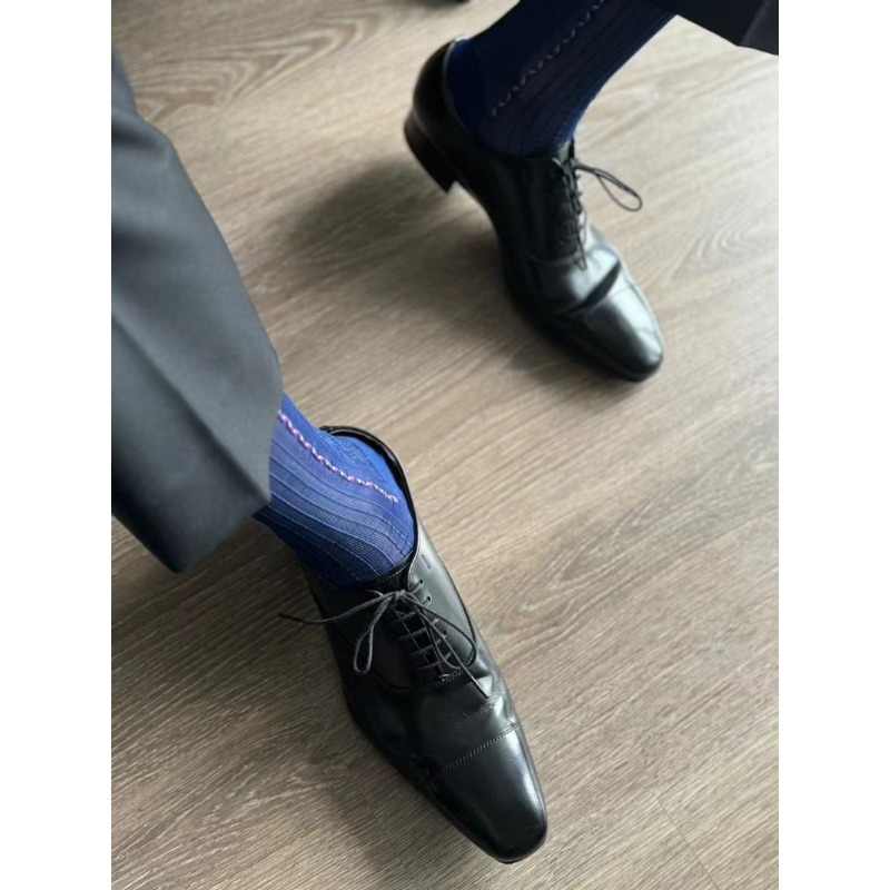 جوارب رجالية رسمية زرقاء وسودا - مراجعة Men Formal Wear Blue وسعره