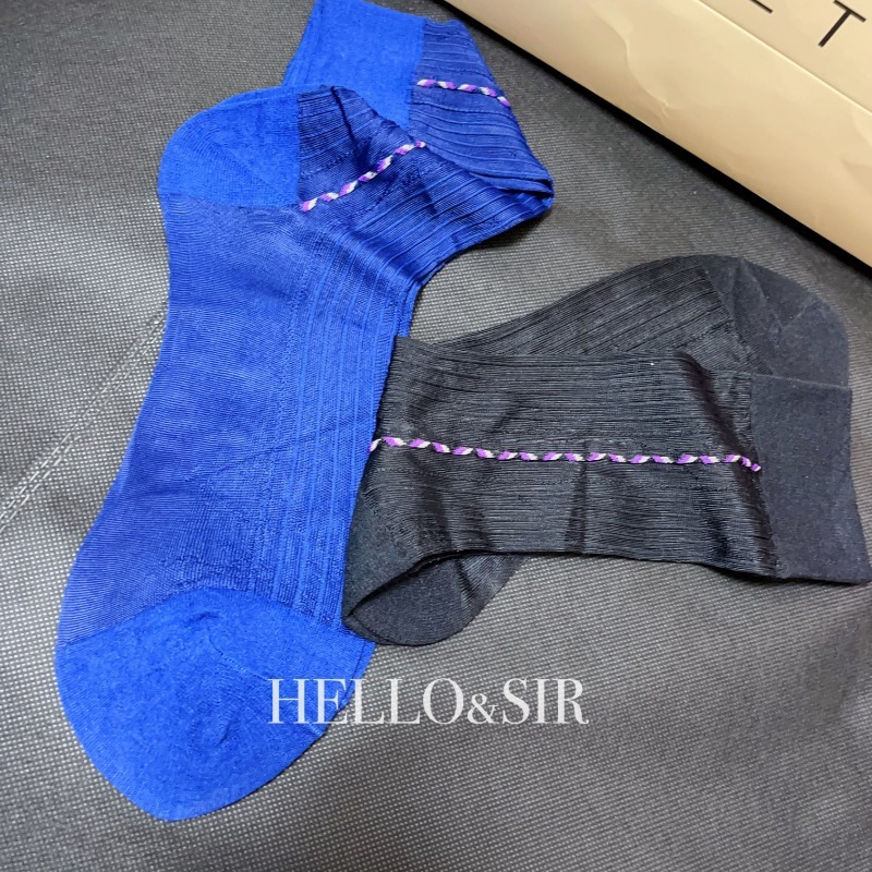 جوارب رجالية رسمية زرقاء وسودا - مراجعة Men Formal Wear Blue وسعره