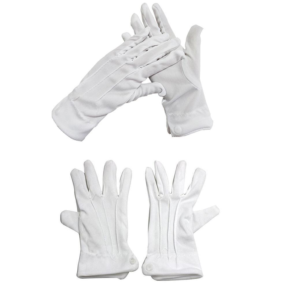 1 زوج قفازات قطنية بيضاء الكبا - مراجعة Formal Wear Gloves Men وسعره