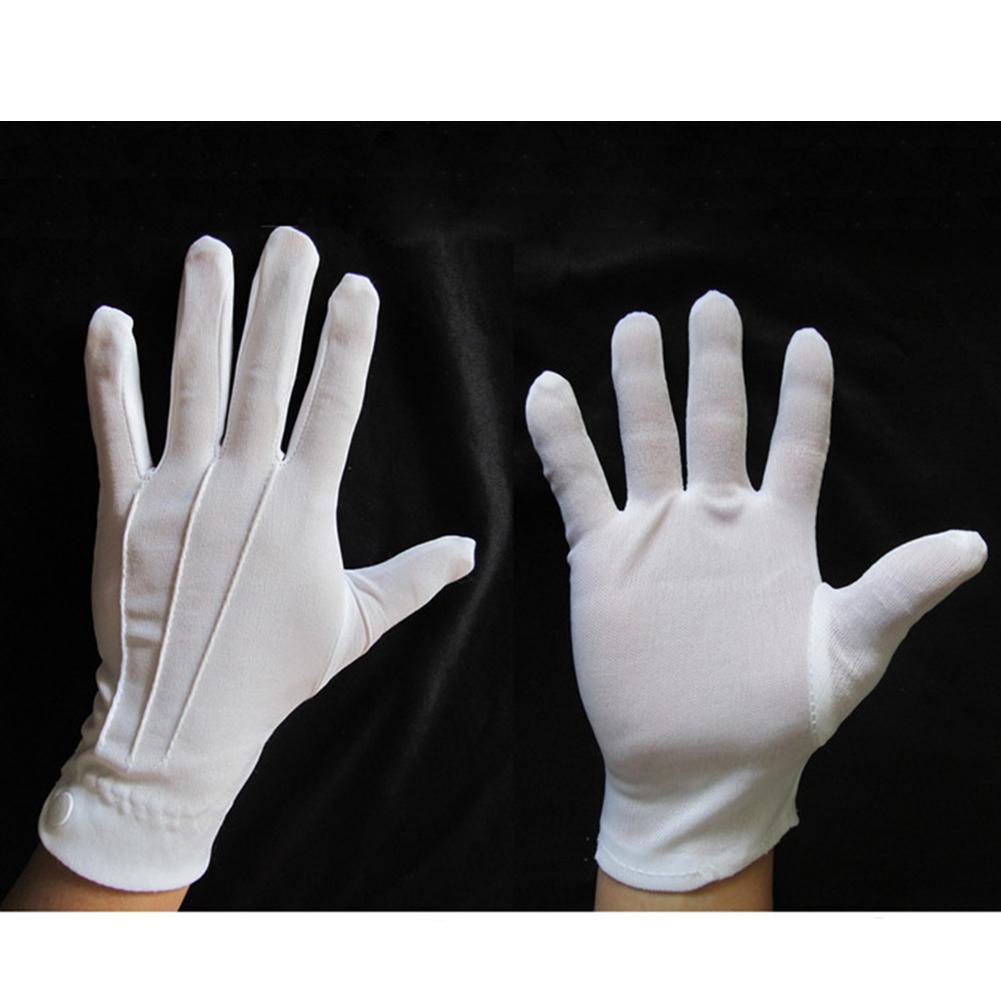 1 زوج قفازات قطنية بيضاء الكبا - مراجعة Formal Wear Gloves Men وسعره