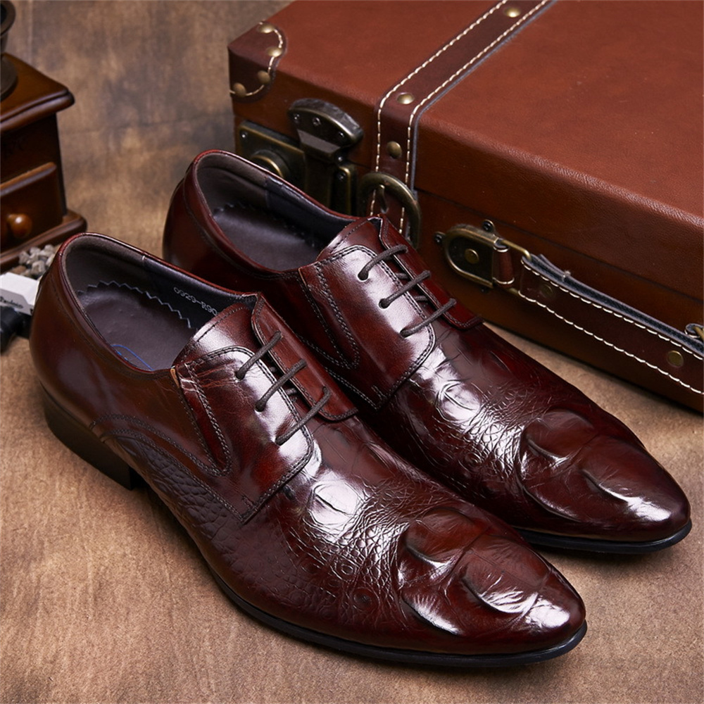 جلد البقر تنقش نمط التمساح الن - مراجعة Men'S Formal Style وسعره
