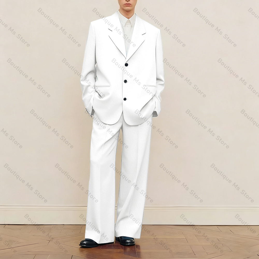 طقم بدلة رجالي أسود كبير الحجم - مراجعة Men Formal Wear Fashion وسعره