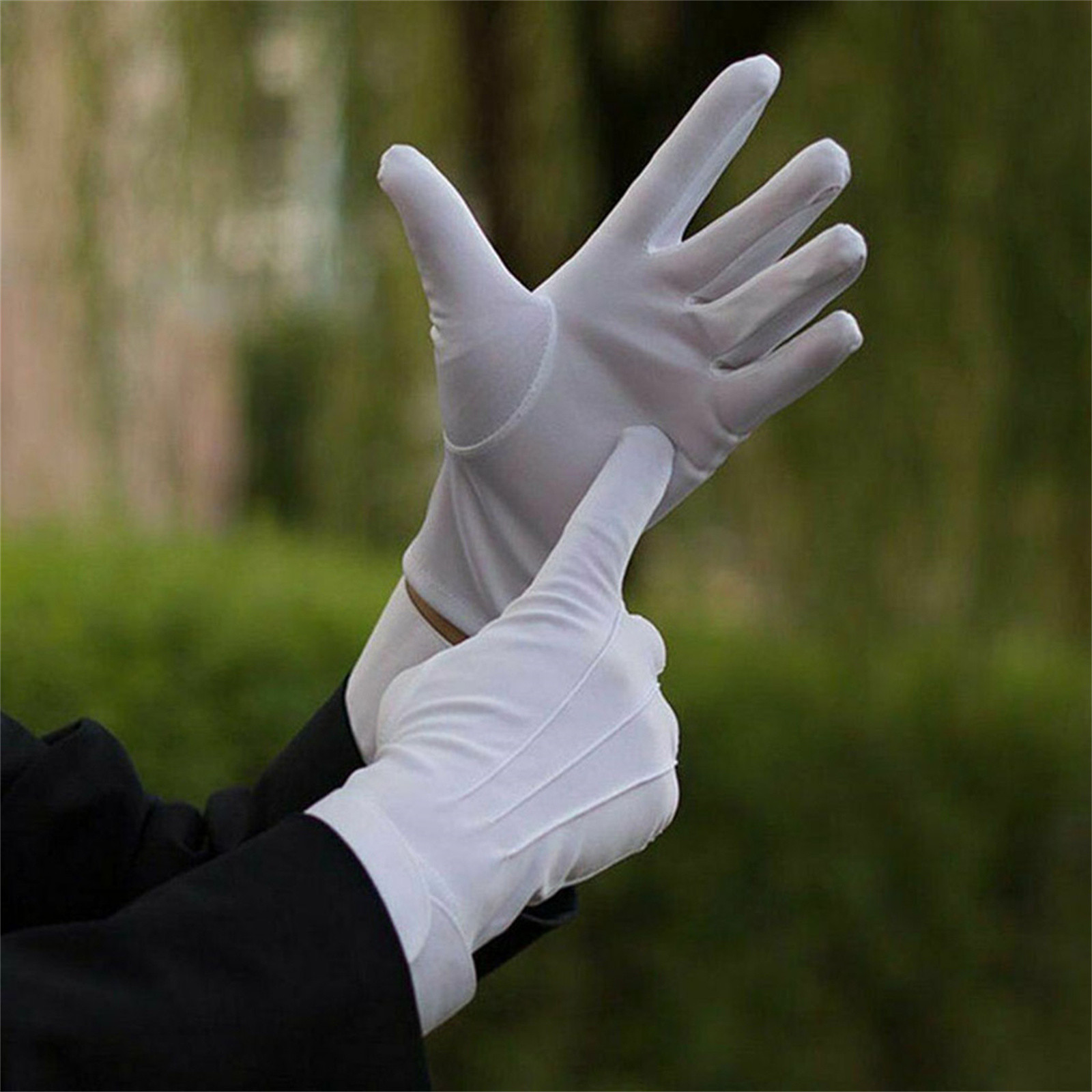 قفازات قطنية بيضاء للرجال زي س - مراجعة Formal Wear Gloves Men وسعره