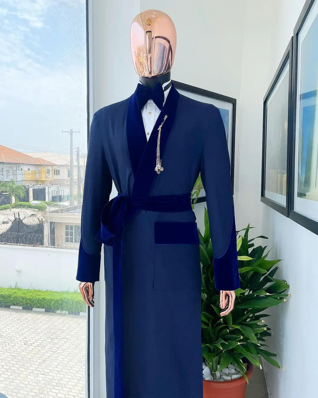 بدلة رجالية زرقاء ملكية مصممة  - مراجعة Men Formal Wear Blue وسعره