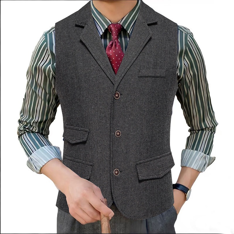 صدرية بدلة رجالية من التويد بن - مراجعة Men'S Formal Wear Waistcoat وسعره